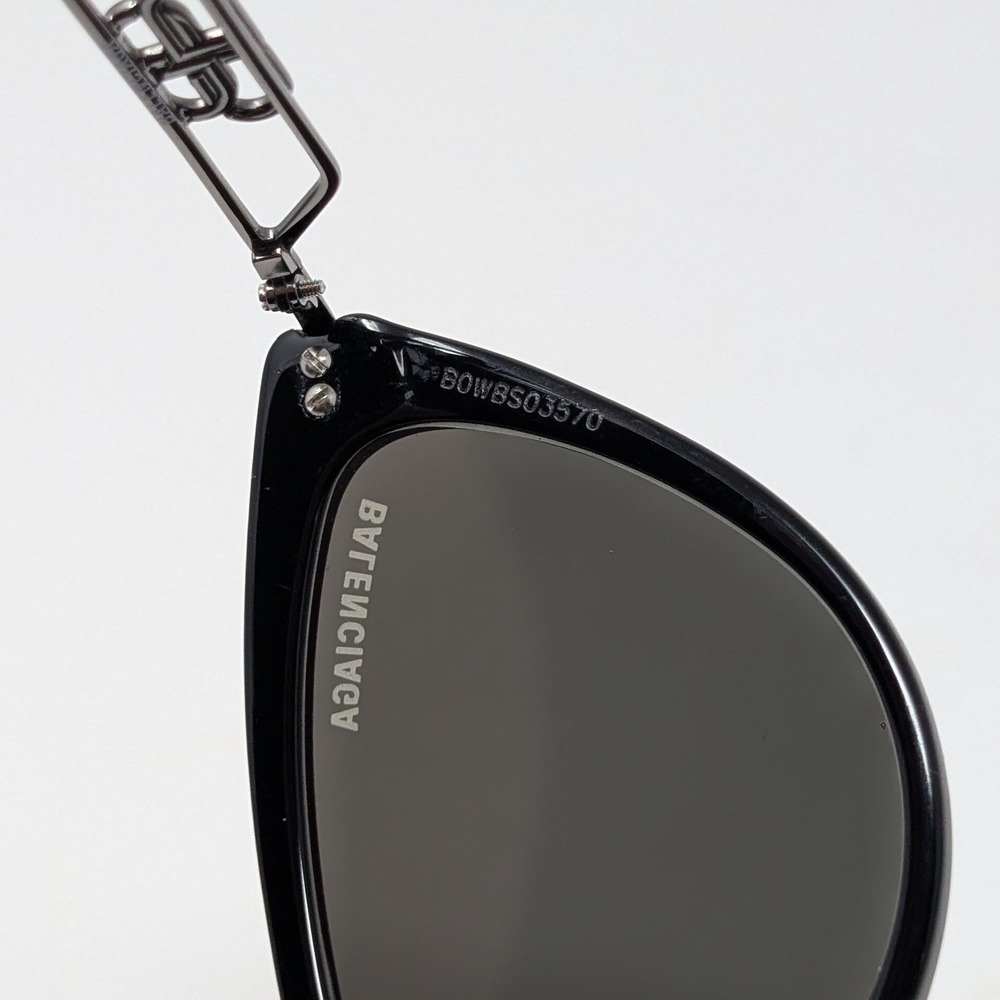 Balenciaga BB0052S Cat Eye Sunglasses Black BB Logo Made in Italy Vacation - Picture 6 of 13